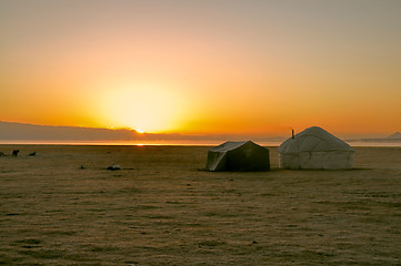 Image showing Yurts in Kyrgyzstan