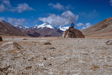 Image showing Hiker in Tajikistan