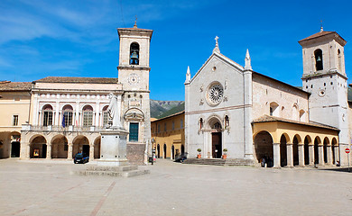 Image showing View of the place of Norcia