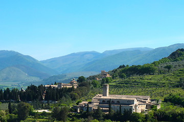 Image showing Church in Umbria landscape