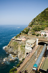 Image showing view of the Cinque Terre from railway station
