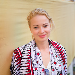 Image showing Female Traveler in Bangkok.