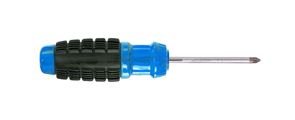 Image showing Modern screwdriver isolated on a white background