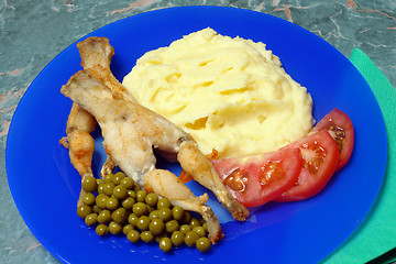 Image showing frog thigh with garnish