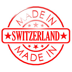 Image showing Made in Switzerland red seal