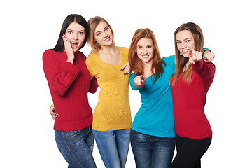 Image showing Young people with thumbs up