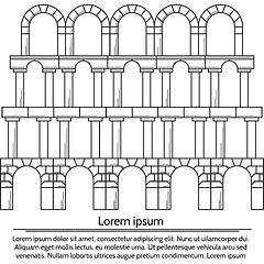 Image showing Vector illustration of line design arch structure