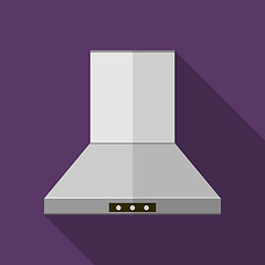 Image showing Flat vector icon for kitchen. Hood extractor