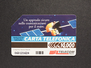 Image showing Italian phone card