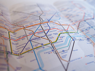 Image showing Tube map of London underground