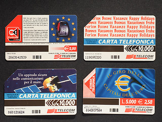 Image showing Italian phone cards