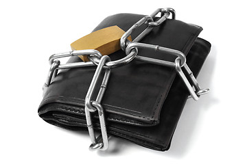 Image showing Wallet in chains