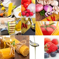 Image showing healthy Vegetarian vegan food collage