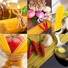 Image showing healthy Vegetarian vegan food collage