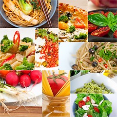 Image showing healthy Vegetarian vegan food collage