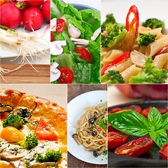 Image showing healthy Vegetarian vegan food collage