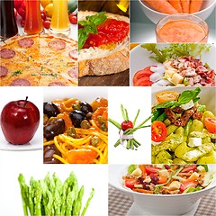 Image showing healthy Vegetarian vegan food collage