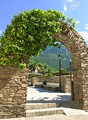 Image showing Stone arch in the historic center of Andorra La Vella