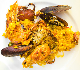 Image showing Seafood paella