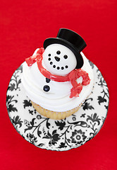 Image showing Snowman Cupcake