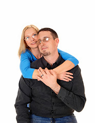 Image showing Young couple hugging.