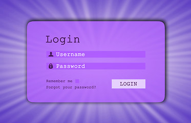 Image showing Login interface - username and password