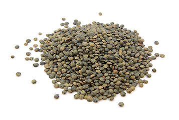 Image showing Marbled dark green lentils