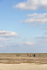 Image showing Beach with hikers North Germany