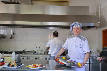 Image showing chef preparing food