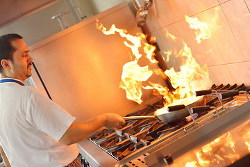 Image showing chef preparing food