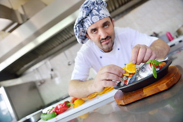 Image showing chef preparing food