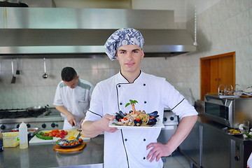 Image showing chef preparing food