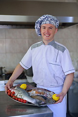 Image showing chef preparing food