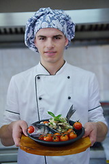 Image showing chef preparing food