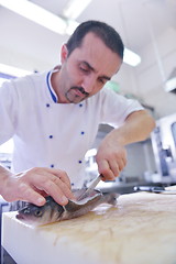 Image showing chef preparing food