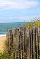 Image showing Beach fence