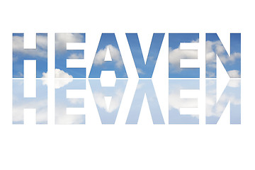 Image showing Text HEAVEN in white