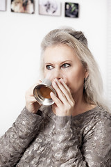 Image showing woman and tea