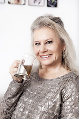 Image showing woman and tea