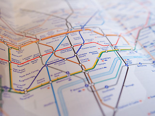 Image showing Tube map of London underground