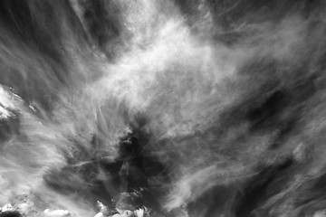Image showing Black and white cloudscape background