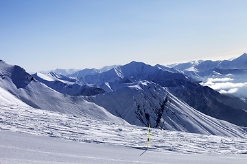 Image showing Ski slope in morning