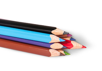 Image showing Closeup color pencils