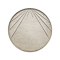 Image showing Blank silver coin with stripes