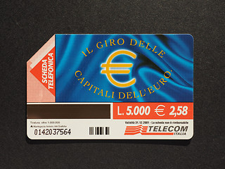 Image showing Italian phone card