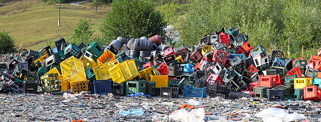 Image showing Scrap yard plastic