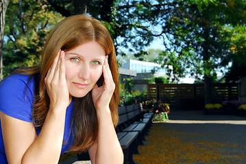 Image showing Woman with headache