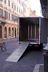 Image showing Truck loading ramp