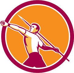 Image showing Javelin Throw Track and Field Athlete Circle