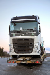 Image showing New Volvo FH Trucks Transported on a Semi Trailer